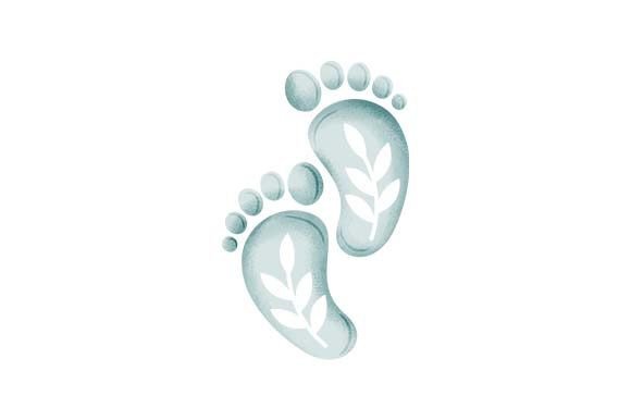 Boho Baby Feet Watercolor for Baby Brand Identity