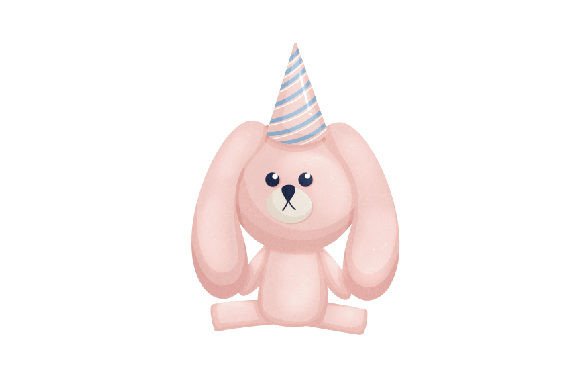 Bunny in a Birthday Cap: Watercolor Brand Asset Review