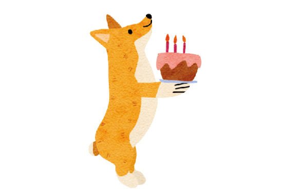 Corgi with a Birthday Cake: Watercolor Branding Review