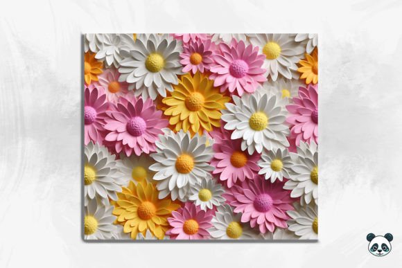 Daisy Flower 3D Seamless Pattern: A Fresh Visual Asset for Branding and Marketing