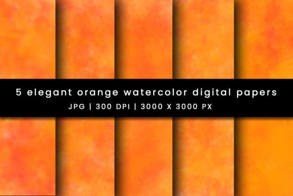 Elegant Orange Watercolour Backgrounds for Branding and Creative Projects