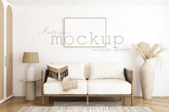 Frame Mockup Living Room - 1671: A Versatile Design Asset for Crafters & Small Business Owners