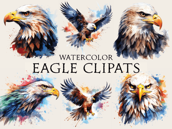 h1Watercolor Eagle Cliparts for Crafts & Digital Product Sellers/h1