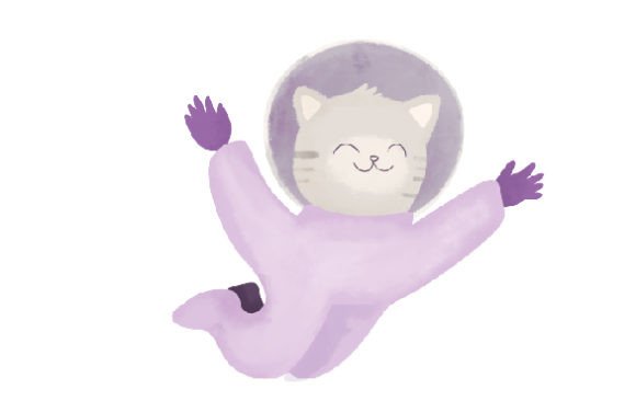 Kitten in a Space Suit Watercolor for Kids Products