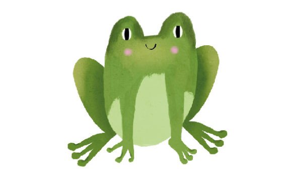Smiling Frog Watercolor: Animals Asset Review
