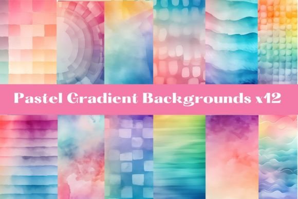 Soft Pastel Gradient Backgrounds for Digital Sellers