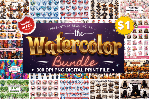 The Watercolor Mega PNG Clipart Bundle: A Brand Design Review