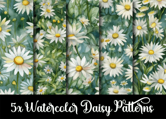 Watercolor Daisy Flower Patterns for Crafters & Handmade Business Owners