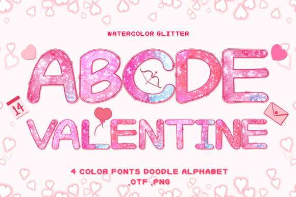 Watercolor Glitter: Color Fonts for Editorial Design