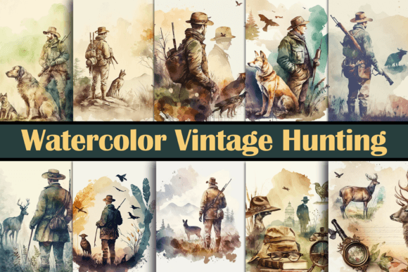 Watercolor Vintage Hunting Backgrounds Review