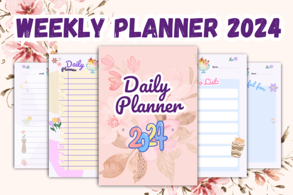 Watercolor Weekly Planner 2024: A Fresh Graphic Template for Soft, Approachable Branding