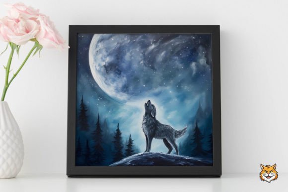 Wolf Howling at the Moon 4: A Bold Background for Editorial Storytelling